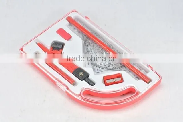 9PC STATIONERY SET in Portable Transparent Plastic Box STATIONERY