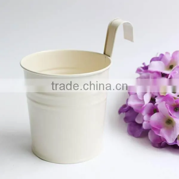 Balcony decoration detachable hook metal hanging flower pot