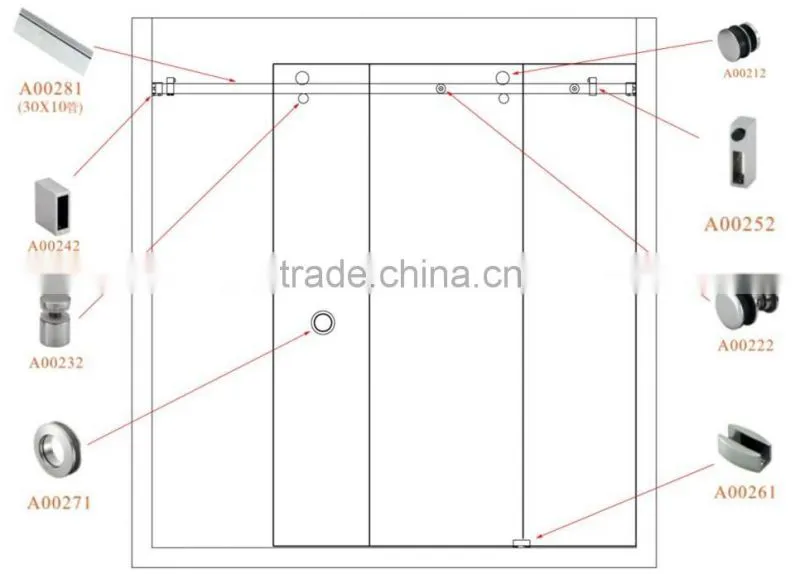 Guangzhou JINXIN Standard Sliding Glass Door Size