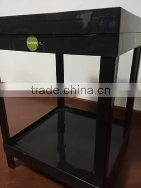 two layer plastic hips storage rack for supermarket