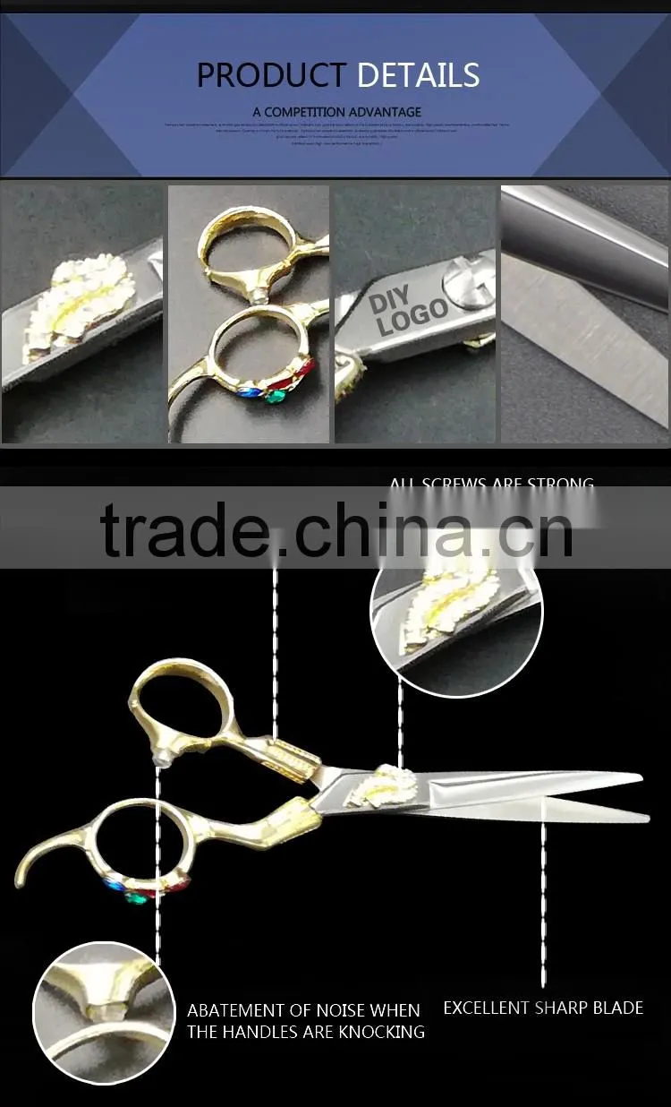 QJ-HS186 Hairdressing scissors hair scissors purple dragon hair scissors