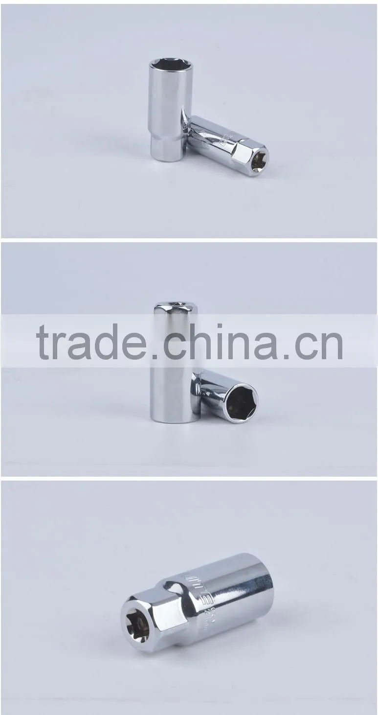 Mirror surface CR-V 12.5mm spark plug sockets,polishing CR-V spark plug sockets,1/2" spark plug sockets