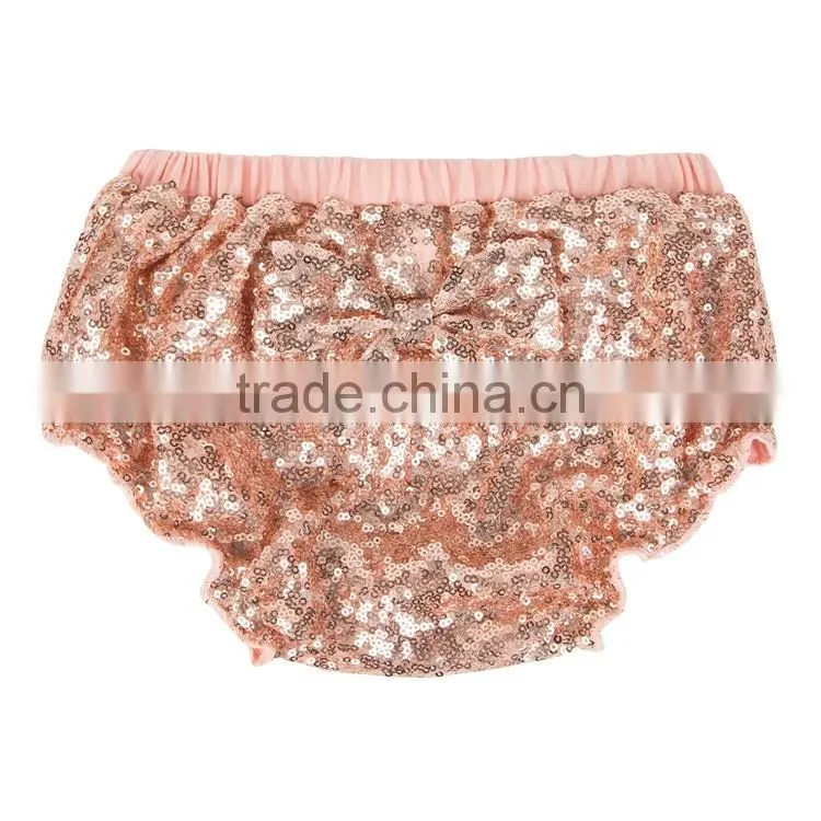 Adorable baby diaper, double sequin baby bloomers, wholesale baby ruffle bloomers