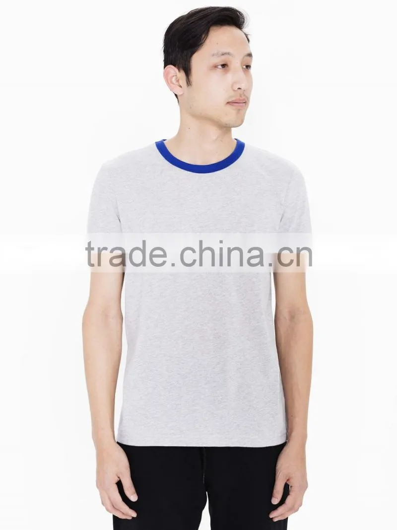 latest fashion young man ringer tee cotton ringer tee design for man
