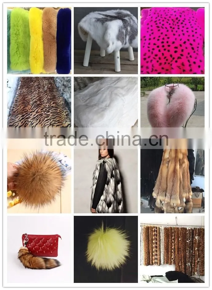 Daying Origin Rabbit Fur Plate Real Rabbit Pelt Plates Dyed Colors Rabbit Fur Skin Plates