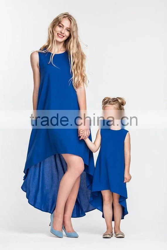 Chiffon New Style Matching Mother And Me Dresses Maxi Long Frock Design Child Dress