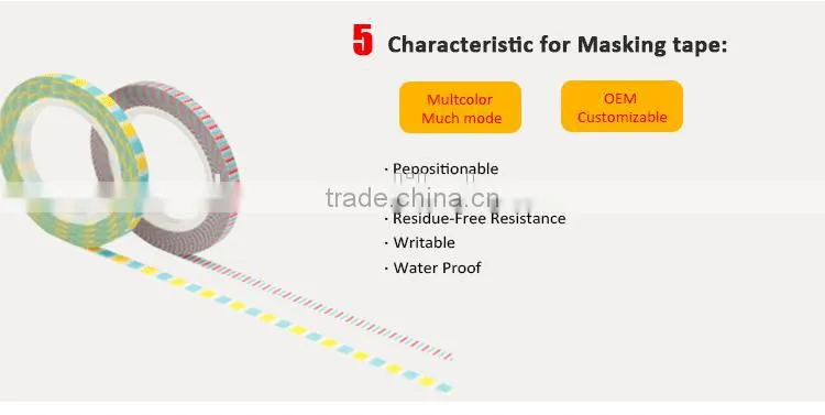 6 colors washi tape one set adhesive washy tape gold stamping tape