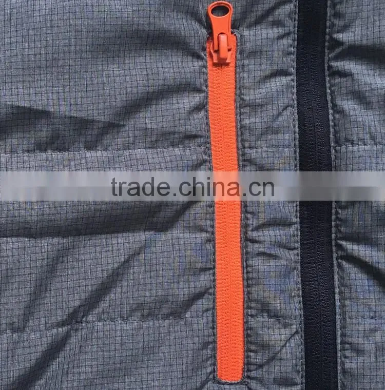 Light duck down padded winter tartan safety vest