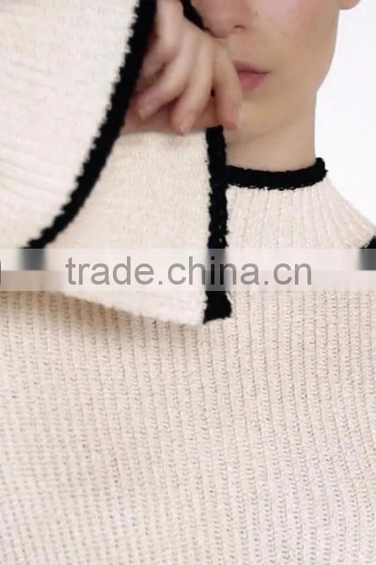Korean Design Newest Girl's Knitted Sweater Ladies Top