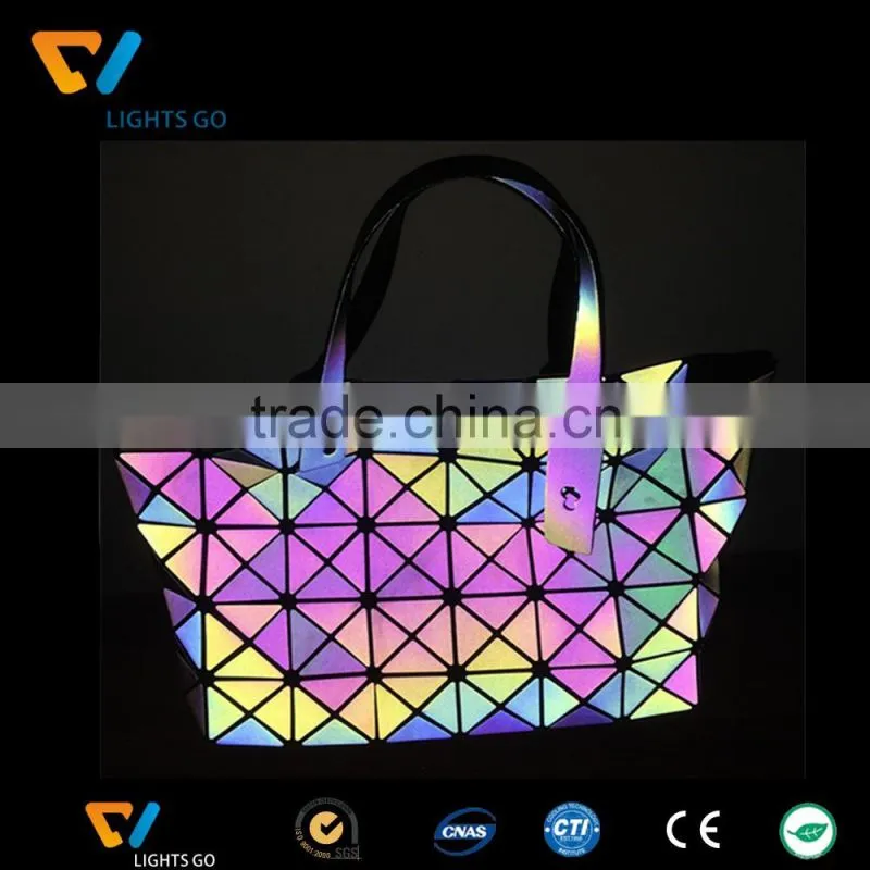 Top quality rainbow color PU reflective leather silver raw material for shoes
