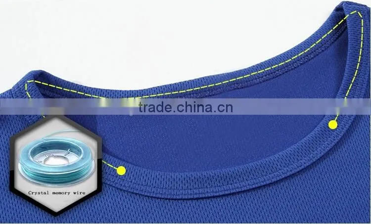 Custom Logo Design Screen Printing Blank Sport Dry fit T-Shirt