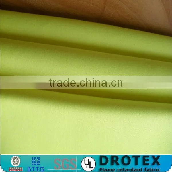 Yellow 30+ 50+ UPF Colorful CVC twill / plain / Sateen Anti-UV / FR fabric