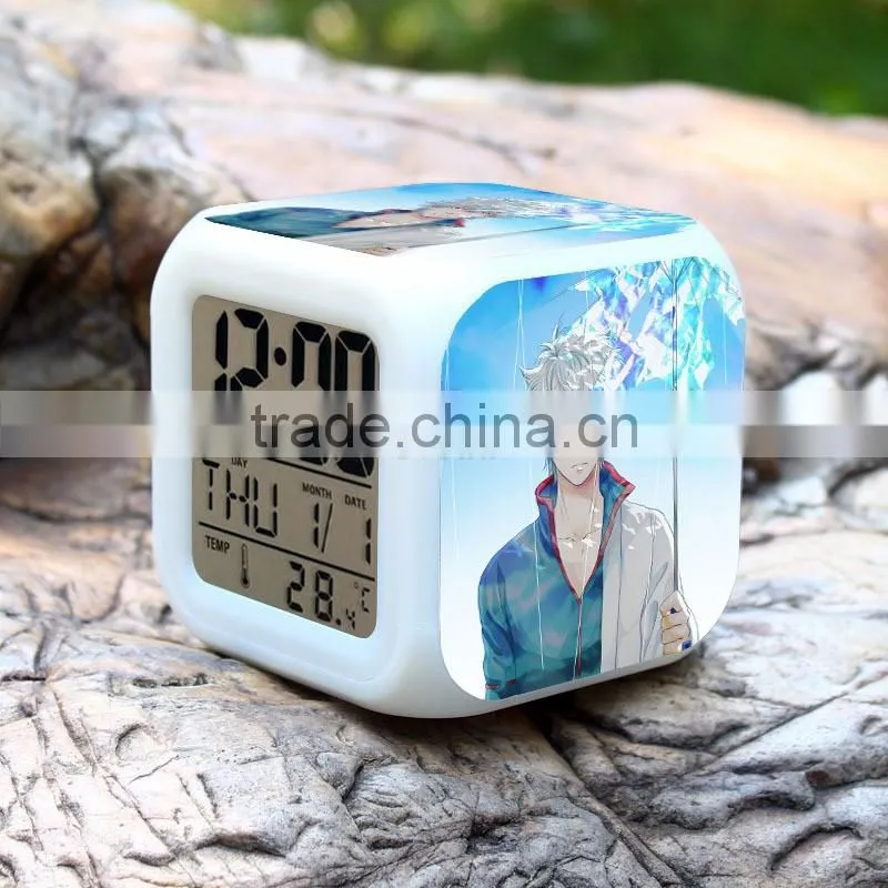 (Hot Anime) Led clock Gin Tama Alarm clock,LED digital clock, low price led digital clock display