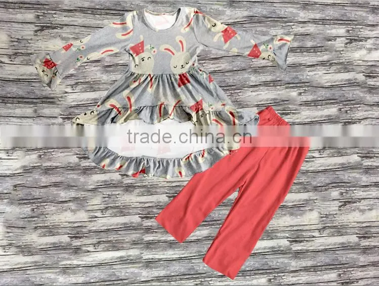 Toddlers clothing easter girls wholesale boutique clothes colorful easter new baby bunny girls outfits