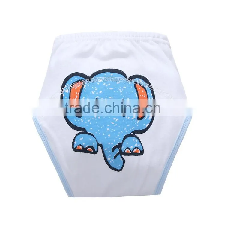 lovely cartoon animal design 3 layers printed waterproof pure cotton baby diaper