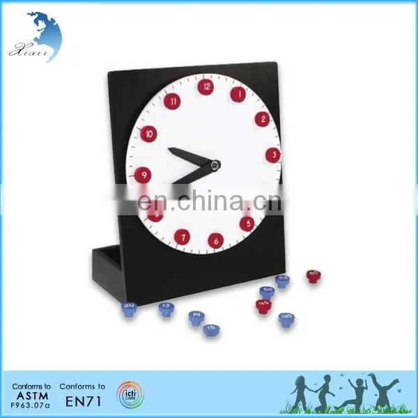 Educational preschool montessori EN71 kids clock toy