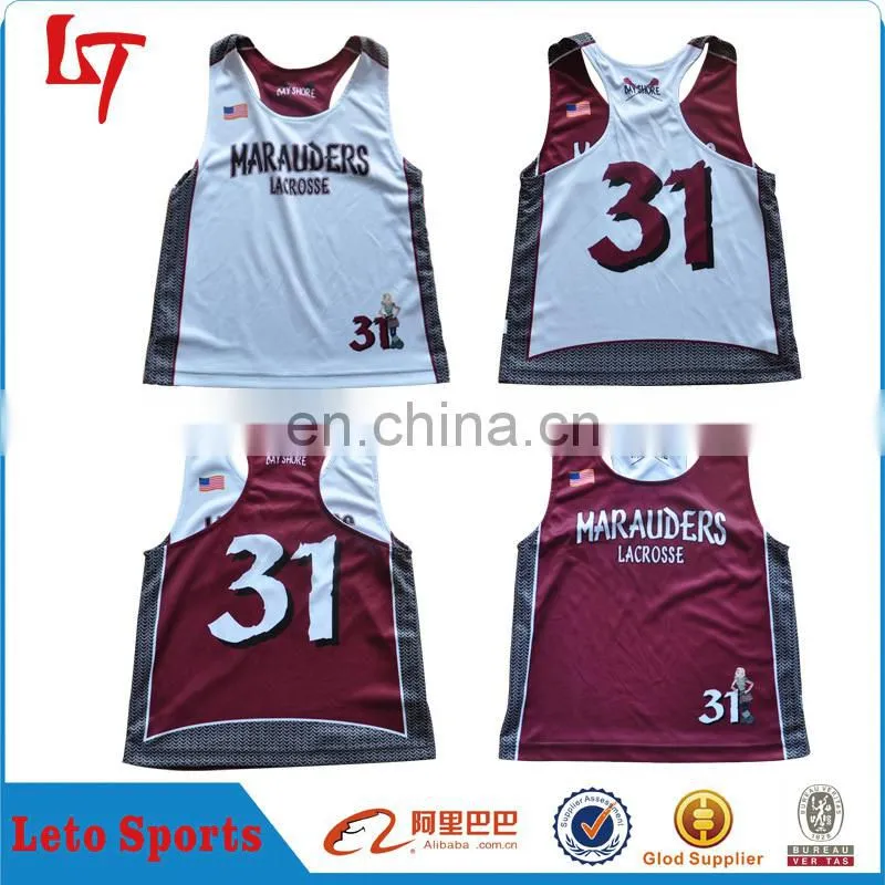 women's reversible lacrosse top polyester lacrosse tank top pinnies college lacrosse pinnies jersye
