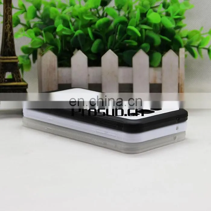 2d sublimation heat transfer PC +TPU silicon blank cell phone case for Prosub-Samsung A8