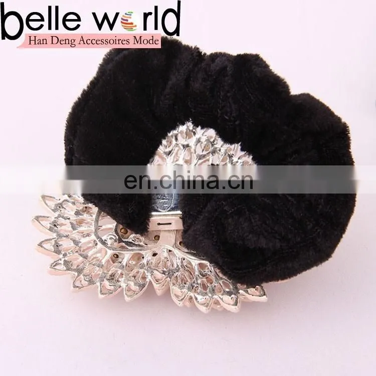 Fashion High Elasticity Heart-shape Rhinestone Fabric Hair Band