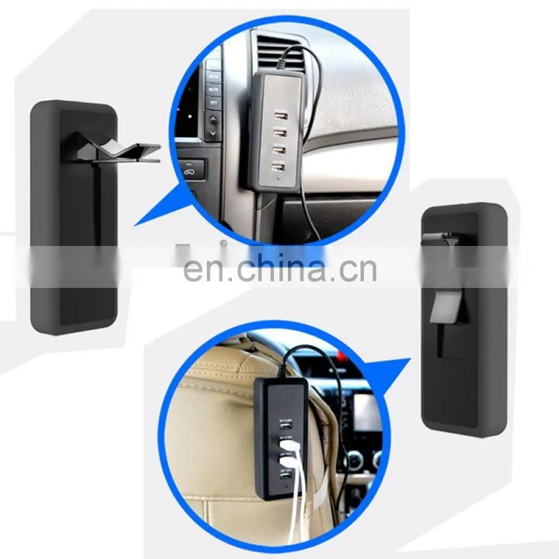 4 Port Car Charger 46W 8A, Multi-function 4 Port USB Car Charger for Mobile Phone