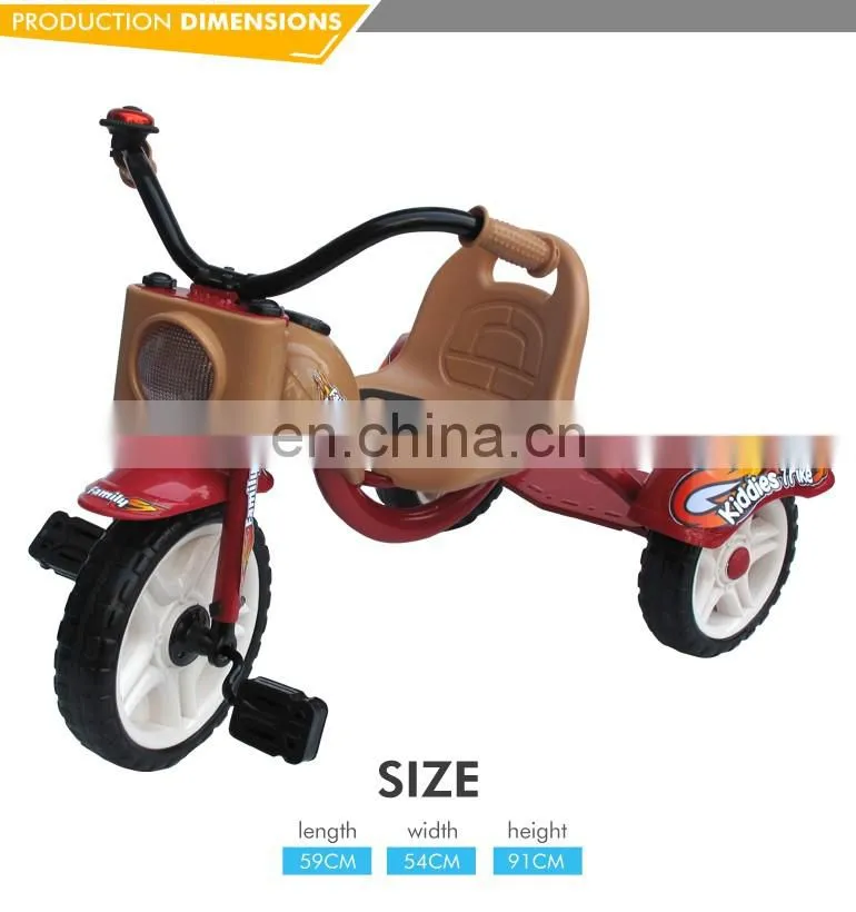 Newest custom comfortable seat ride on 3 wheel kids pedal car