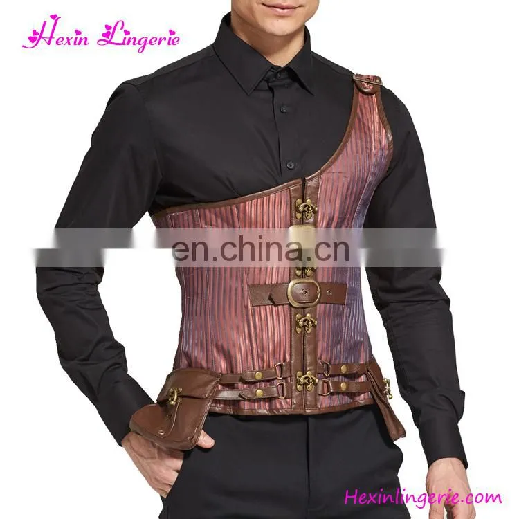 Custom Fashion Zipper Brown Lace Slimming Waist Corset Busk Tank Top