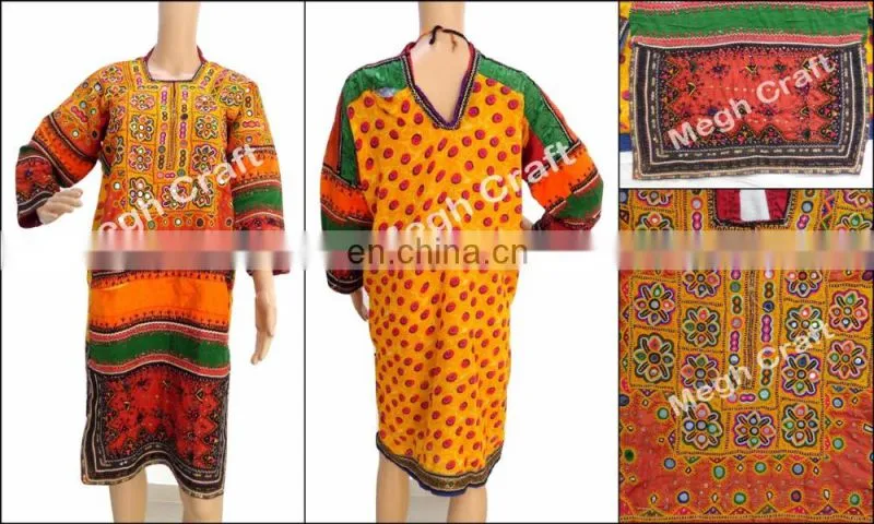 Afghani Tunic Top - Bohemian Afghani Tunic - Balochi Afghani Tunic - Afghan patchwork kurta Tunic Top
