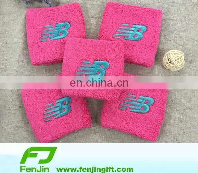 embroidery logo cotton terry wristband