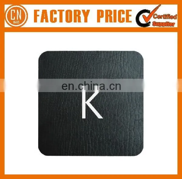 Cheap Logo Custom Embossed Leather Coaster