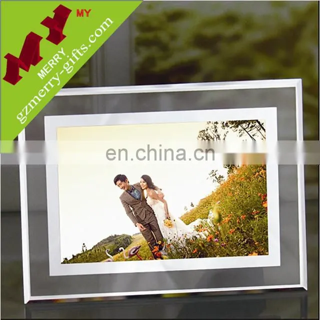 Eco-friendly material glass picture frame / crystal glass frame