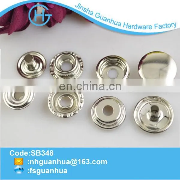 SB348 GH GOLA new design metal flat black snap button