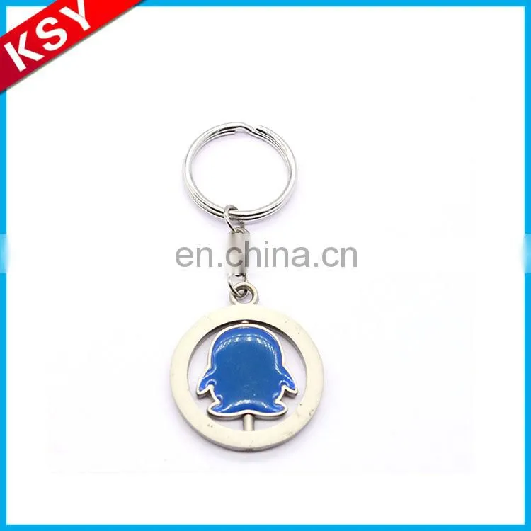 Hot sell costom engraved metal keychains with bag