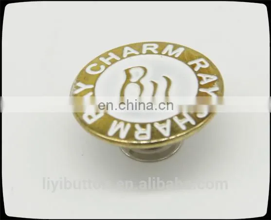 direct sale from factory, fashionable bronze with painting brass removable button for garment