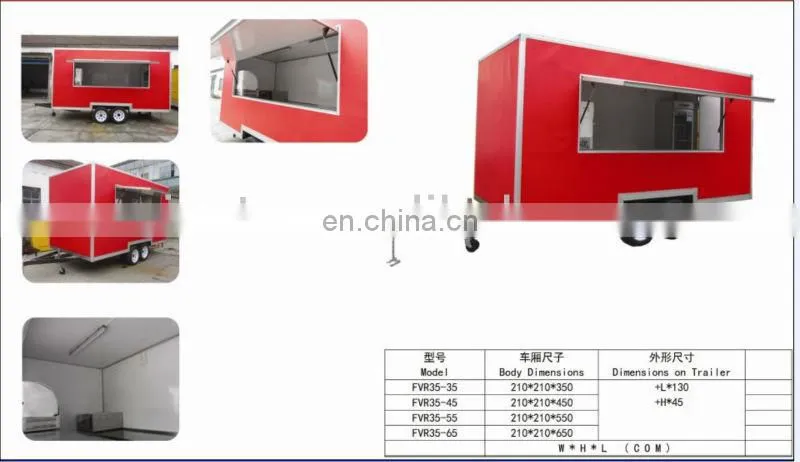 Coffee Cart BBQ Stove Mobile Food Truck Fast Food Trucks Mobile Food Trailer