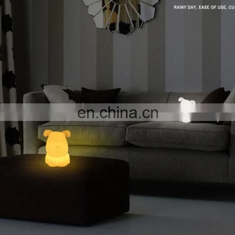 2019 New brightness adjustable remote control LED dog night light for kids children baby