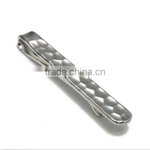 Hammered Mark Narrow Money Clip or Tie Bar Clasp Clip 2.5"- Sterling Silver .925