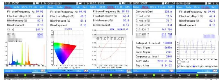 350B 380-780nm Hot Handheld spectral illuminance analyzer blue light tester spectrometer red and blue ray irradiance meter
