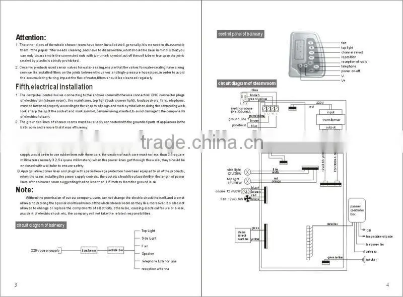 Luxury Design Corner Freestanding Rectangle Acrylic Steam Shower Room