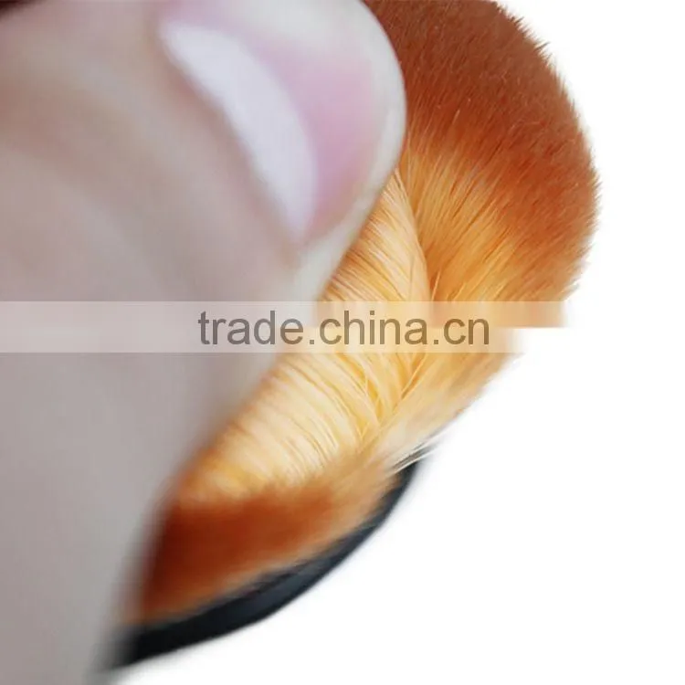 Tooth Shape Powder Foundation Brush/Oval Makeup brushes with Rubber handle/Metal make up Brush