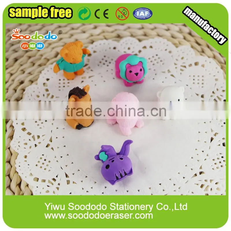 3D animal shaped eraser stationery set