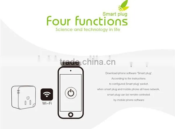 2200W Power Rating AC 90-256V Smart WIFI Socket with smart phone Android & IOS APP for Remote control Electricity Cut-off And Re