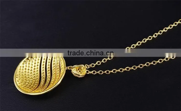 Cubic Zirconia Deluxe Classic Look Round Pendant Women Set Jewelry Wholesale