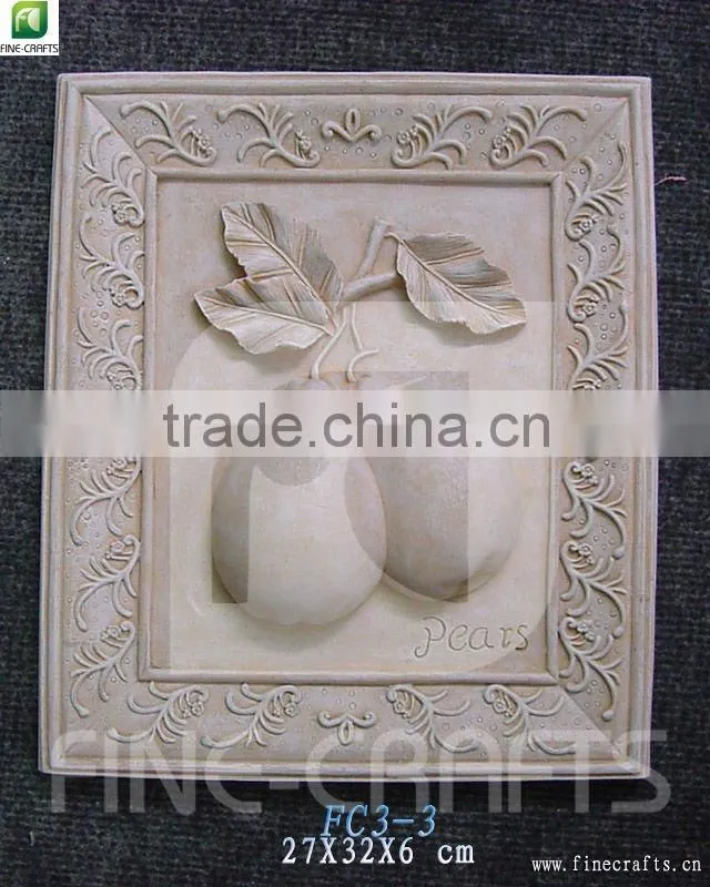 Decorative resin pear wall art