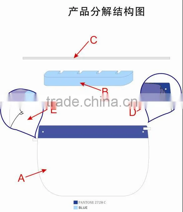 Disposable waterproof & anti-fog face shield