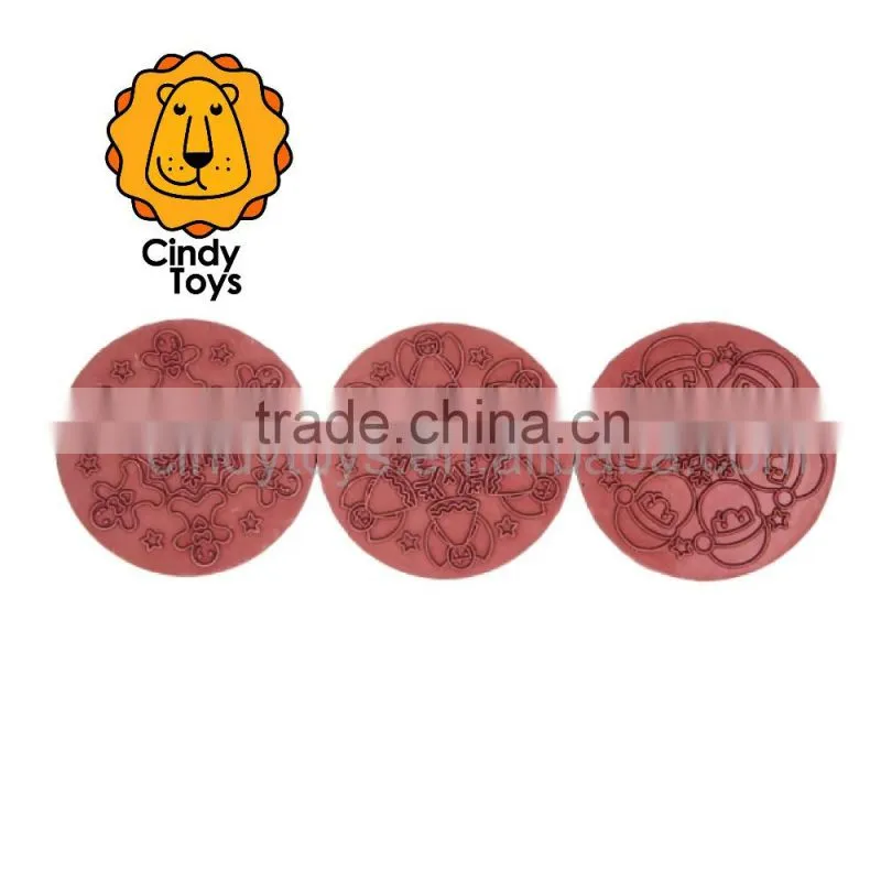 Wooden Rubber stamps Christmas Mandalas 3 pcs for Christmas