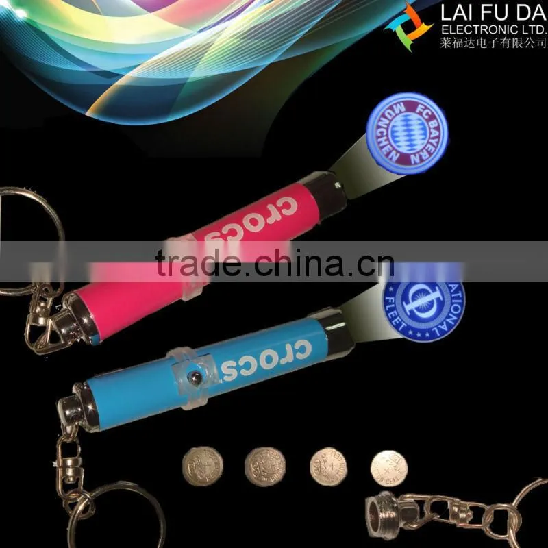 Promotional Logo Led Light Projector Keychain, Led Projection Keychain, Promotional Keychain Light