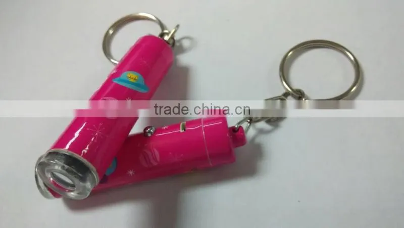 led custom design flashlight project all logo keyring to promotion