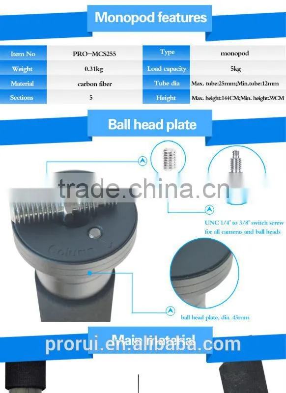 New product promotion convenient single leg tripod for laser level