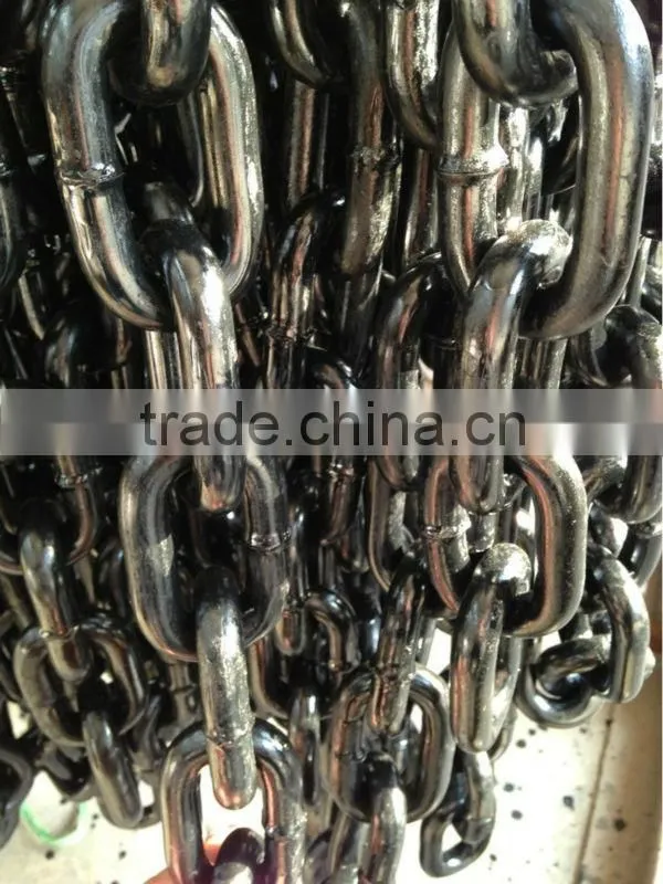 Black painted link chain