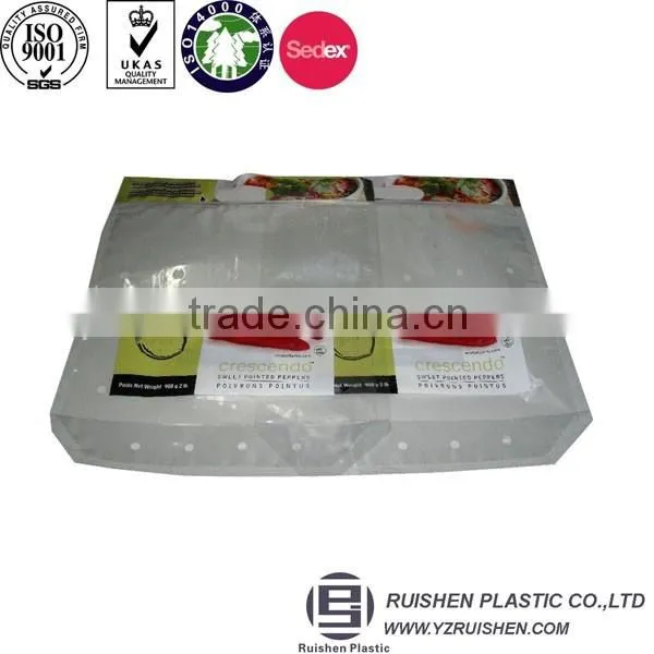Bopp Loop Handle Vegetable Bag With Air Hole With Printing